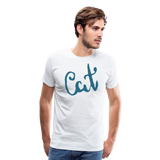 Cat | Men's Premium T-Shirt - white