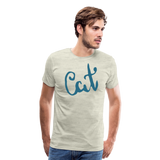 Cat | Men's Premium T-Shirt - heather oatmeal