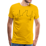 My Heart Beats For My Cat IV | Men's Premium T-Shirt - sun yellow