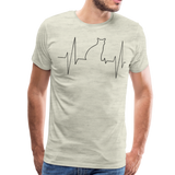 My Heart Beats For My Cat IV | Men's Premium T-Shirt - heather oatmeal