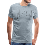 My Heart Beats For My Cat IV | Men's Premium T-Shirt - heather ice blue