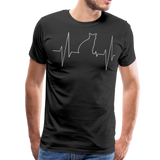 My Heart Beats For My Cat III | Men's Premium T-Shirt - black