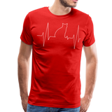 My Heart Beats For My Cat III | Men's Premium T-Shirt - red