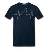 My Heart Beats For My Cat III | Men's Premium T-Shirt - deep navy