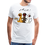 Singing Cats | Men's Premium T-Shirt - white