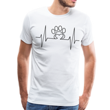 ECG Dog Paw I | Men's Premium T-Shirt - white