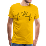 ECG Dog Paw I | Men's Premium T-Shirt - sun yellow