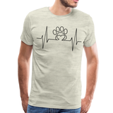 ECG Dog Paw I | Men's Premium T-Shirt - heather oatmeal