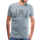 ECG Dog Paw I | Men's Premium T-Shirt - heather ice blue