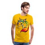 Rainbow Unicorn | Men's Premium T-Shirt - sun yellow