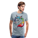 Rainbow Unicorn | Men's Premium T-Shirt - heather ice blue