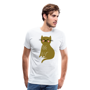 Happy Cat | Men's Premium T-Shirt - white