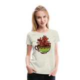 Succulent Tea | Women’s Premium T-Shirt - heather oatmeal