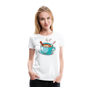 Hot Tea | Women’s Premium T-Shirt - white