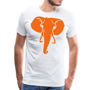 Elephant Head | Men's Premium T-Shirt - white