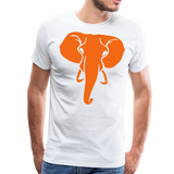 Elephant Head | Men's Premium T-Shirt - white