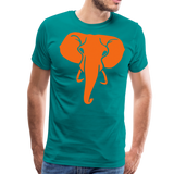 Elephant Head | Men's Premium T-Shirt - teal