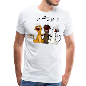 Singing Cats | Men's Premium T-Shirt - white