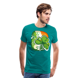 Irish Flag Shamrock | Men's Premium T-Shirt - teal