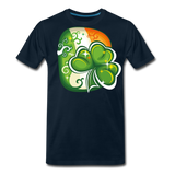 Irish Flag Shamrock | Men's Premium T-Shirt - deep navy