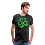 Heart Shaped Shamrock | Men's Premium T-Shirt - black