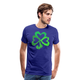 Heart Shaped Shamrock | Men's Premium T-Shirt - royal blue