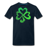 Heart Shaped Shamrock | Men's Premium T-Shirt - deep navy