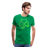 Heart Shaped Shamrock | Men's Premium T-Shirt - kelly green