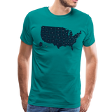Every US State II | Men's Premium T-Shirt - teal