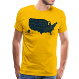 Every US State II | Men's Premium T-Shirt - sun yellow