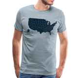 Every US State II | Men's Premium T-Shirt - heather ice blue