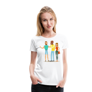 Friend Trio | Women’s Premium T-Shirt - white
