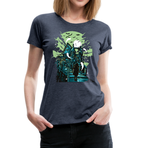 Haunted House | Women’s Premium T-Shirt - heather blue