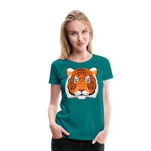 Tiger Head III | Women’s Premium T-Shirt - teal