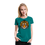 Tiger Head I | Women’s Premium T-Shirt - teal