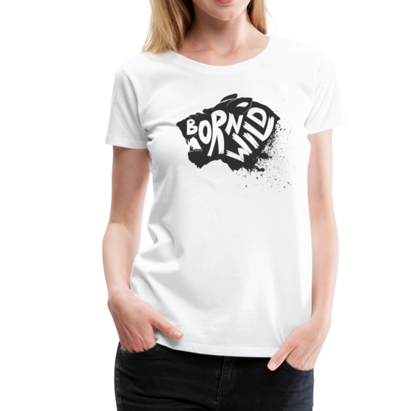 Born Wild | Women’s Premium T-Shirt - white