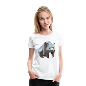 Polygon Panda | Women’s Premium T-Shirt - white
